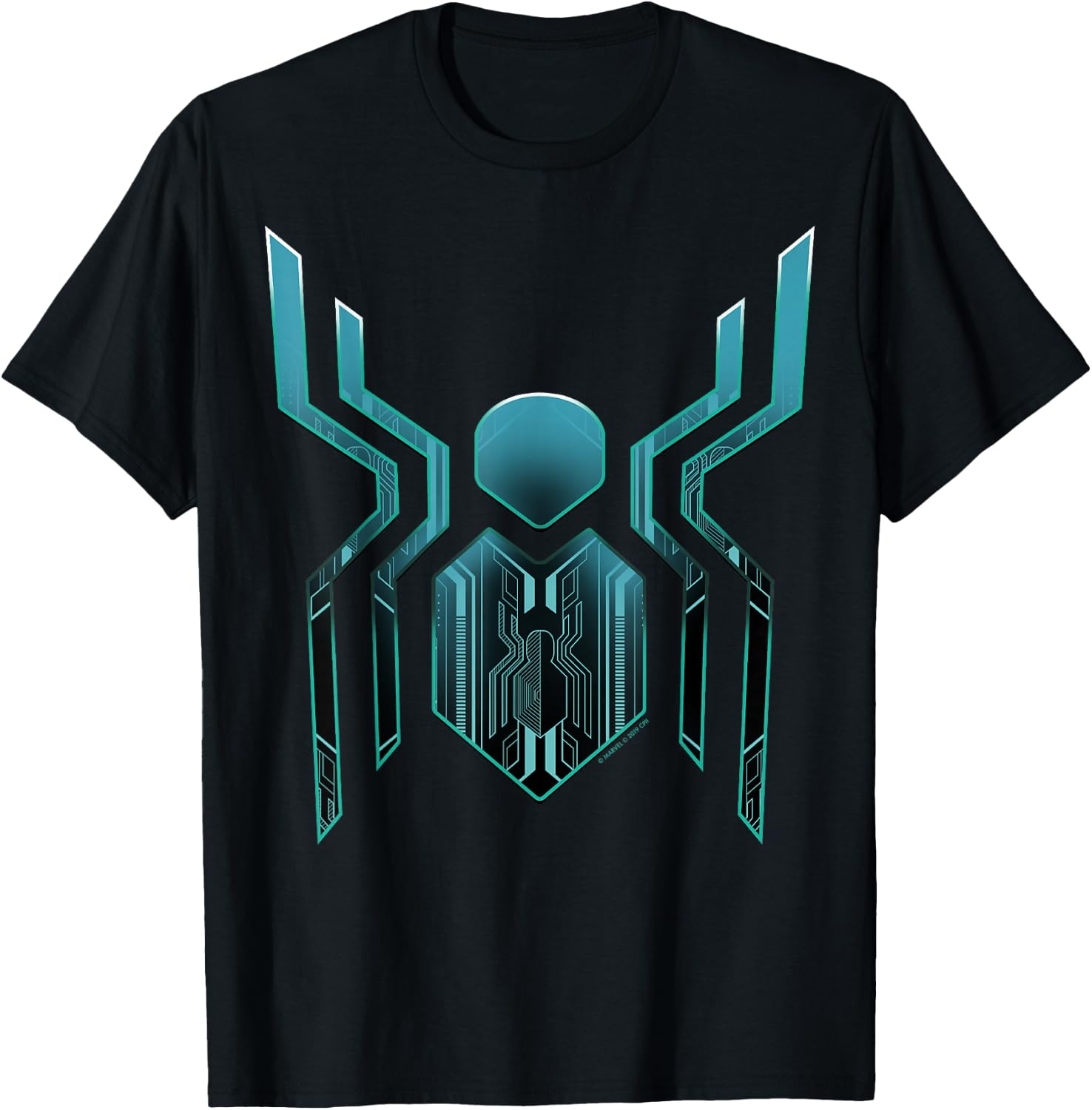 Marvel Spider-Man Far From Home Tech Spider Chest Symbol T-Shirt - T-Shirt | Black