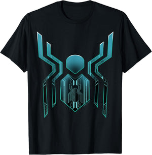Marvel Spider-Man Far From Home Tech Spider Chest Symbol T-Shirt - T-Shirt | Black