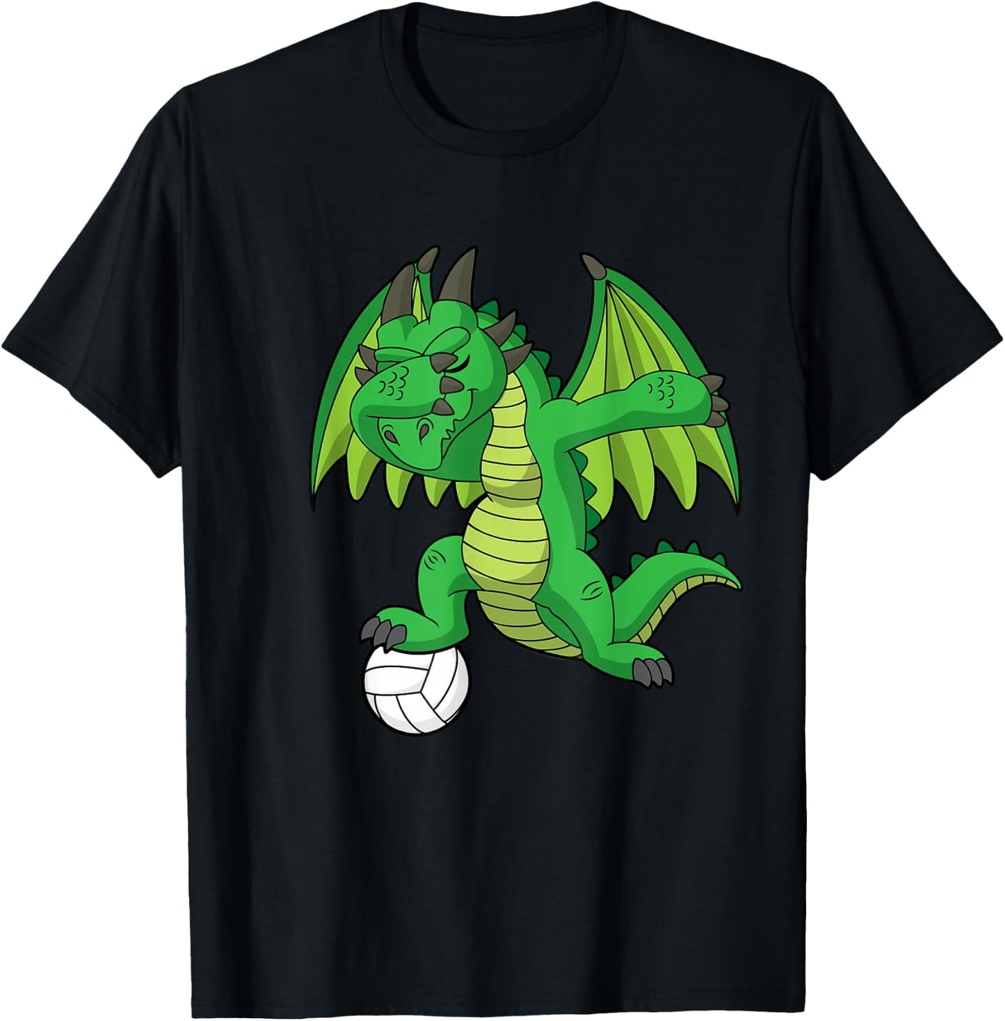 Dabbing Dragon Volleyball Dragons T-Shirt - T-Shirt | Black