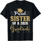 Proud Sister of a class of 2026 graduate for graduation T-Shirt - T-Shirt | Black