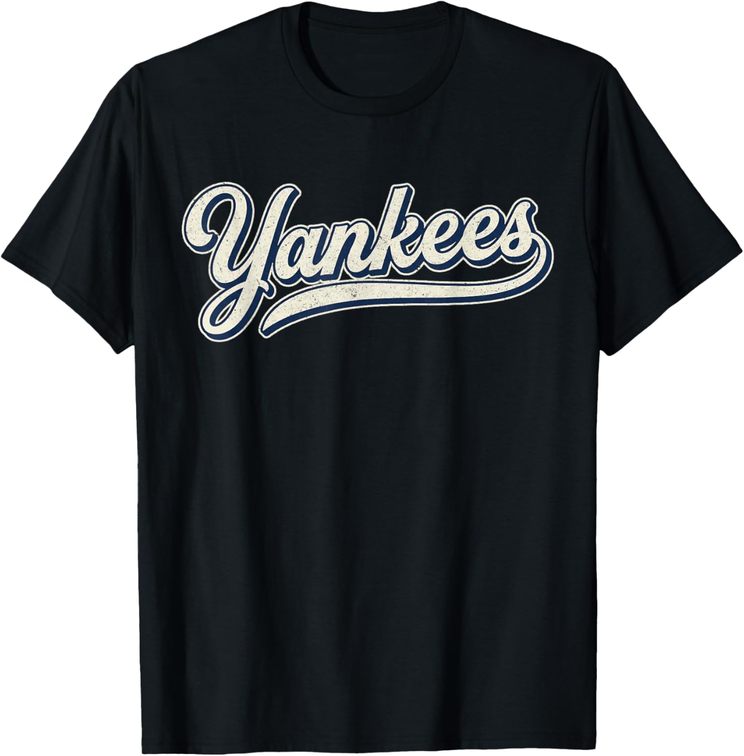Yankee Vintage Retro Style , Classic 70s & 80s Yankees T-Shirt - T-Shirt | Black