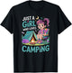 Girls Camping T-Shirt - T-Shirt | Black
