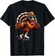 Turkey Thanksgiving Skating Roller Skater Kids T-Shirt - T-Shirt | Black