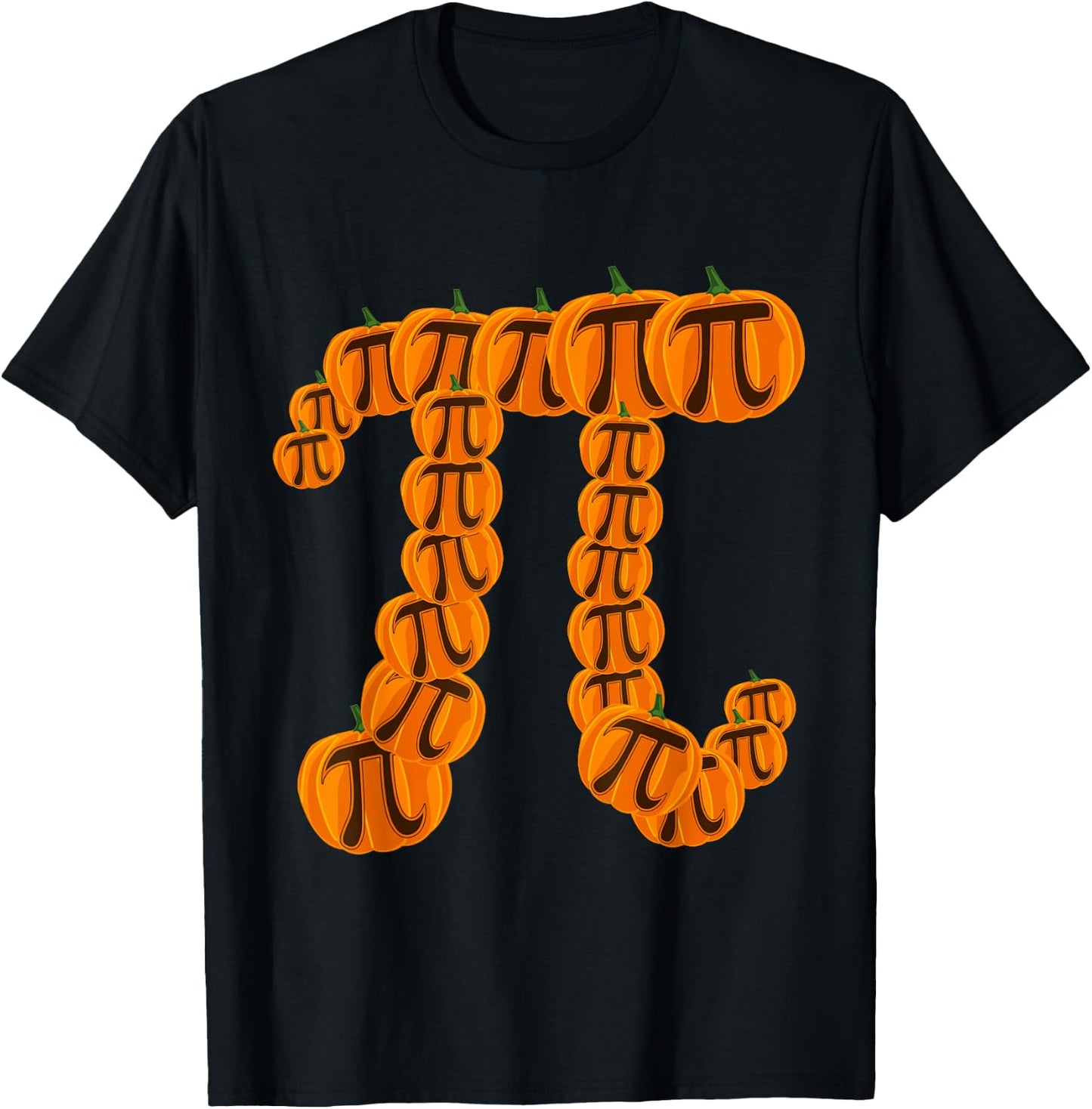 Pumpkin Pi Math Pun Thanksgiving Halloween Geek Pun T-Shirt - T-Shirt | Black