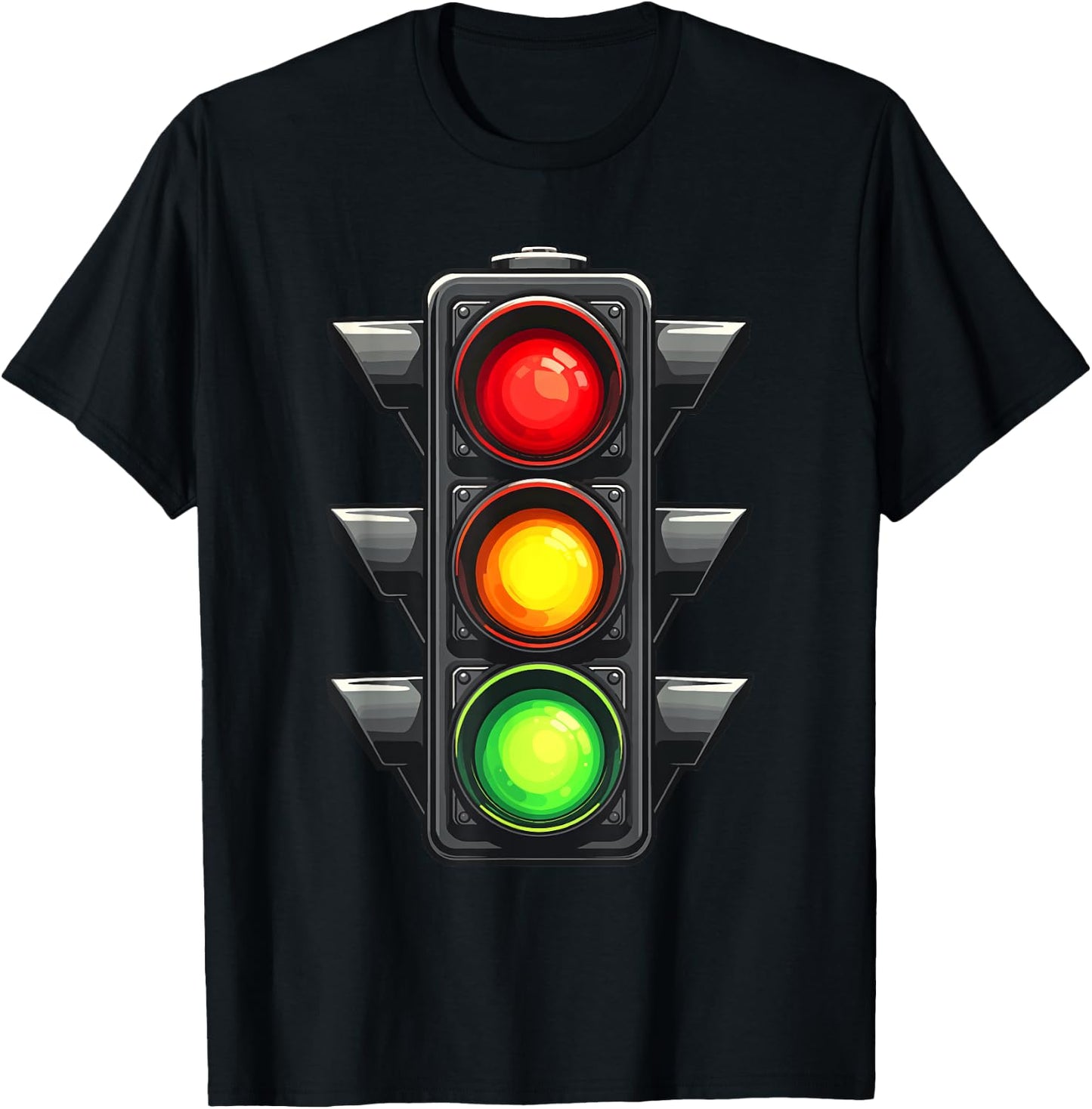 Traffic Light Shirt Adult Kids Traffic Light Costume T-Shirt - T-Shirt | Black