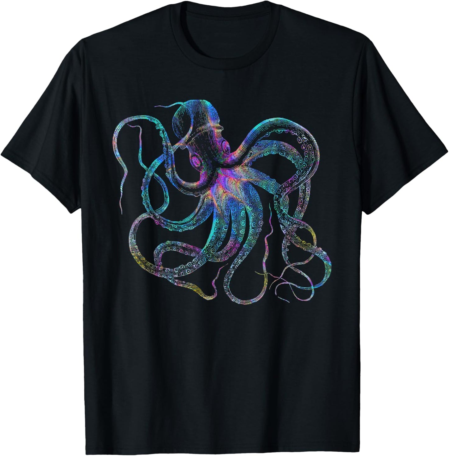 Psychedelic Octopus - Kraken T-Shirt - T-Shirt | Black