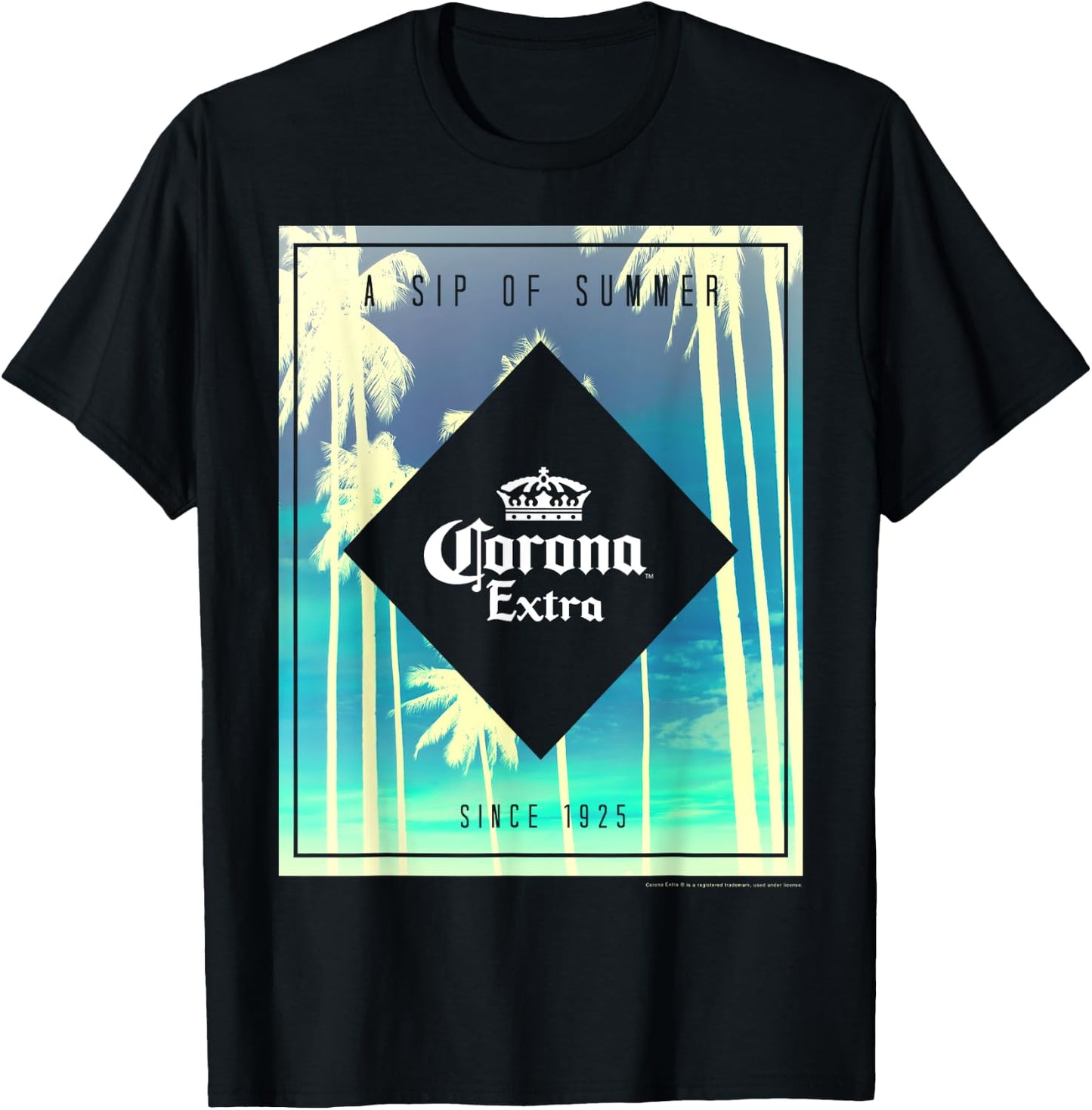 Officially Licensed Corona Extra Mulicolor T-Shirt - T-Shirt | Black