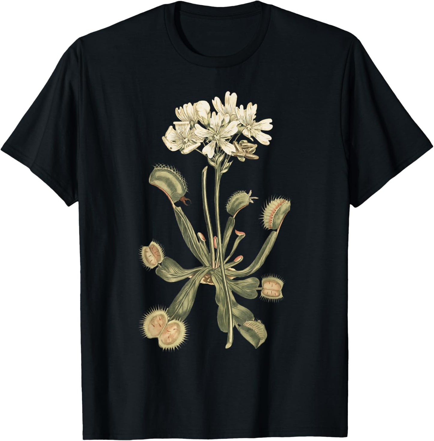 Carnivorous Plants Venus Fly Trap Carnivore Flower T-Shirt - T-Shirt | Black