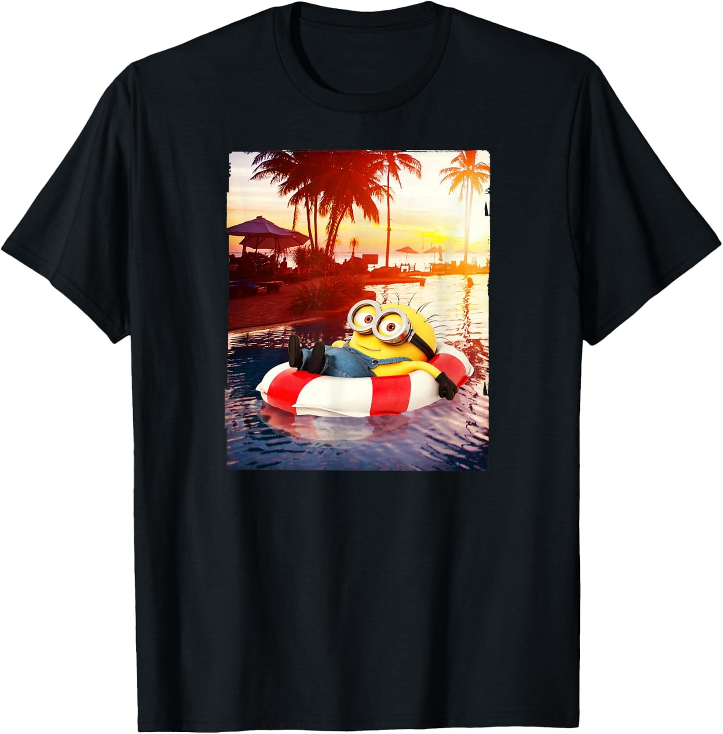 Despicable Me Minions Jerry Sunset Float Graphic T-Shirt - T-Shirt | Black