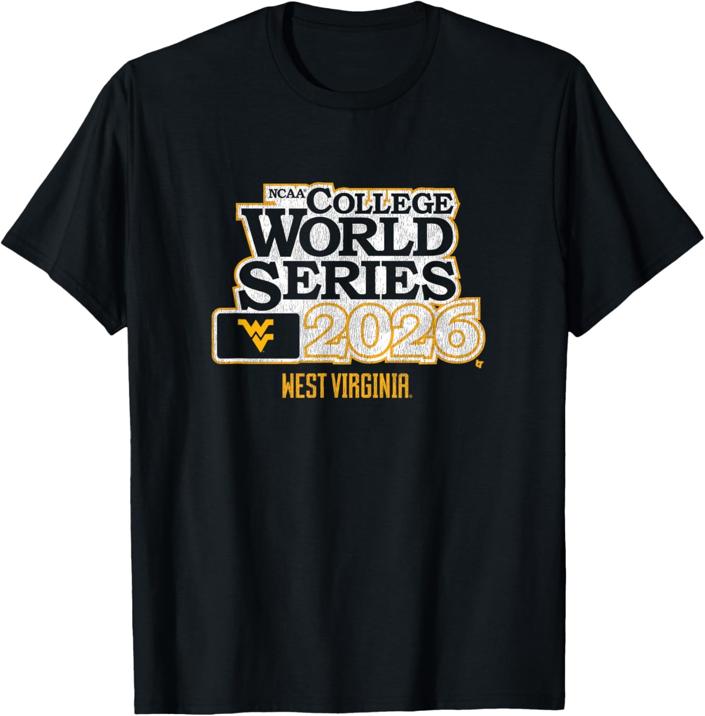 2026 College World Series - West Virginia Baseball T-Shirt - T-Shirt | Black
