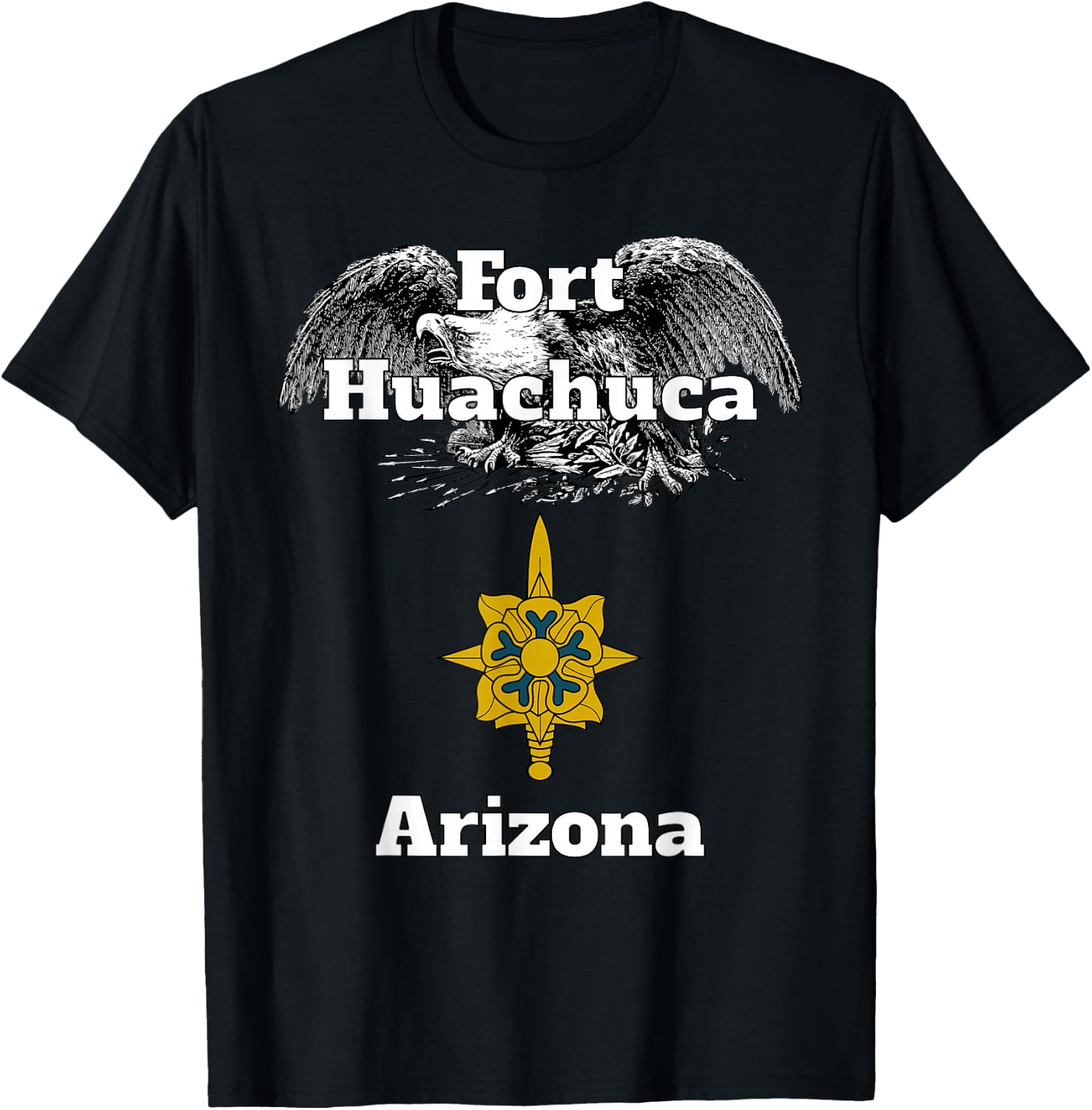 Fort Huachuca Military Intelligence Branch Design design T-Shirt - T-Shirt | Black