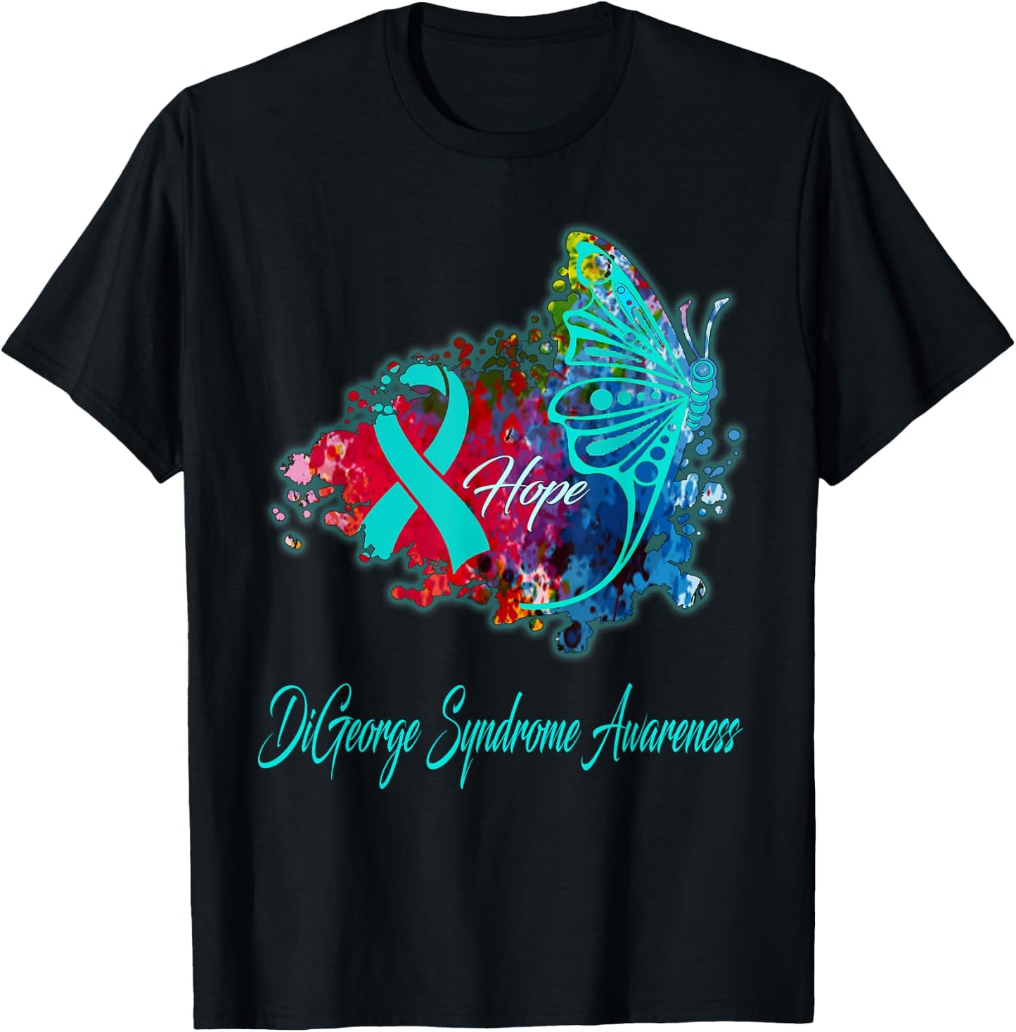 DiGeorge Syndrome Awareness Designs DiGeorge Syndrome Awareness - -Adults, Black, Small T-Shirt - T-Shirt | Black
