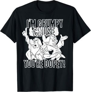 Disney Snow White Grumpy Cause You're Dopey Graphic T-Shirt - T-Shirt | Black