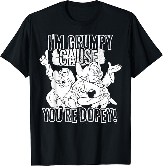 Disney Snow White Grumpy Cause You're Dopey Graphic T-Shirt - T-Shirt | Black
