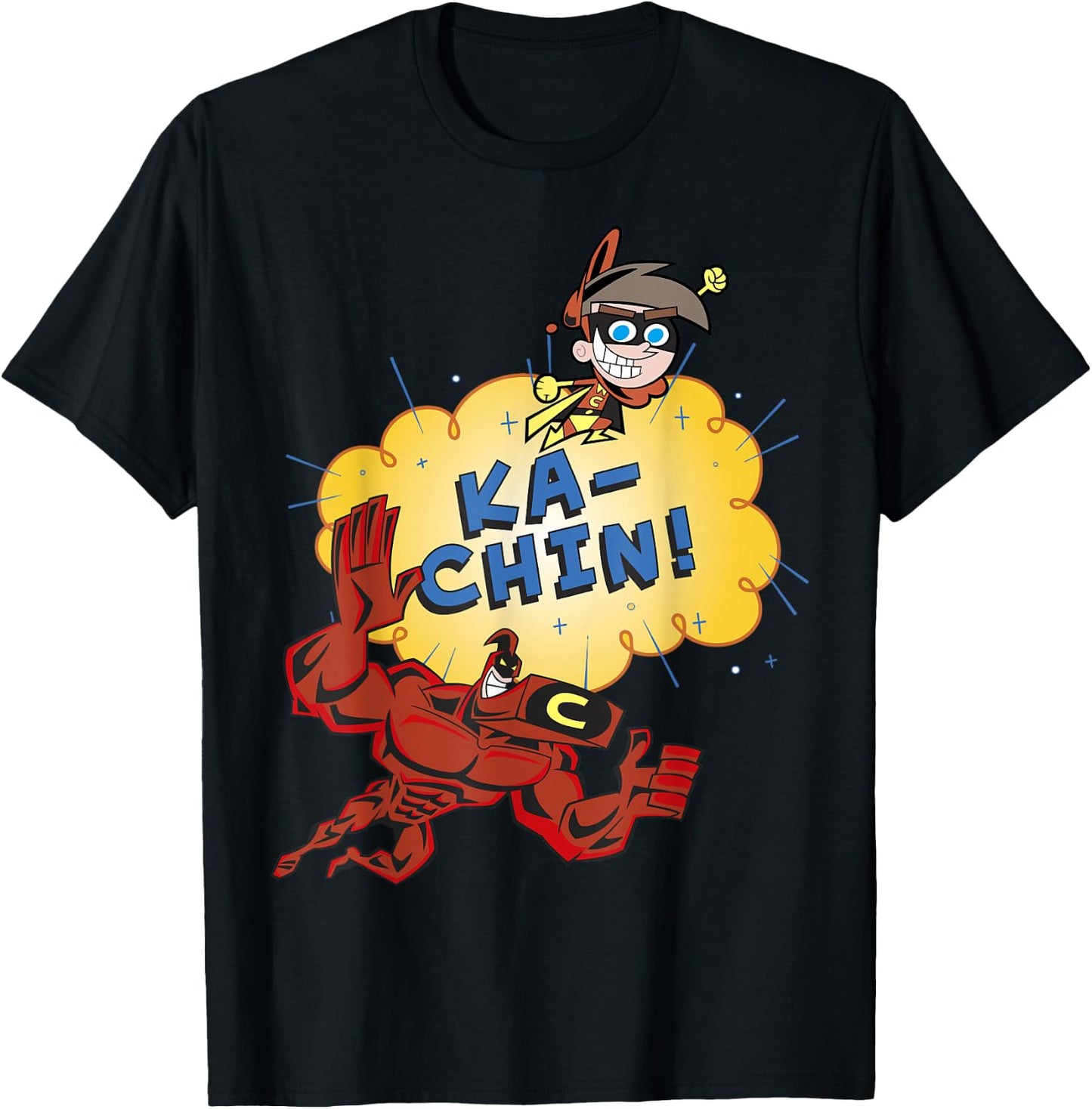 The Fairly OddParents Crimson Chin And Cleft Ka-Chin T-Shirt - T-Shirt | Black