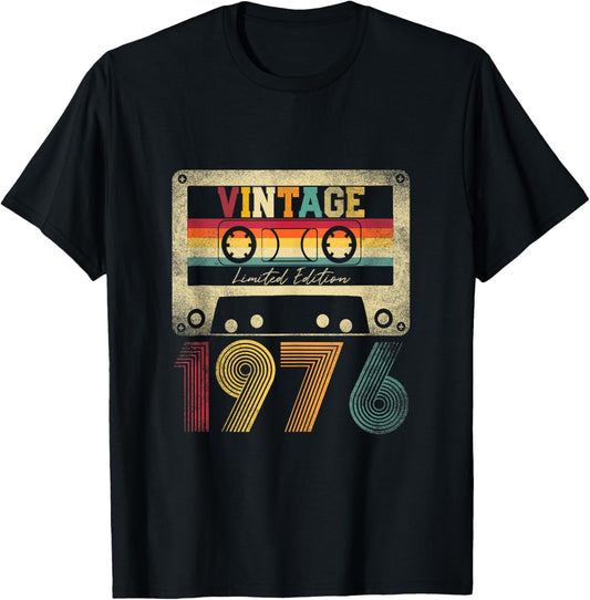 1976 50th Birthday 50 Years Old Limited Edition - Vintage T-Shirt - T-Shirt | Black