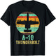 Vintage A-10 Thunderbolt II Warthog Military Airplane T-Shirt - T-Shirt | Black