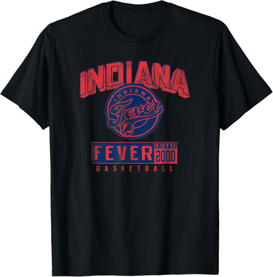 Indiana Fever WNBA -Adults , Black, Small, Short Sleeve, , Classic, Letter Print T-Shirt - T-Shirt | Black