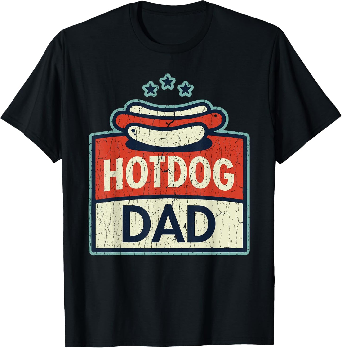 Funny Hotdog Dad Hot Dog Outfit Clothes Gift Father T-Shirt - T-Shirt | Black