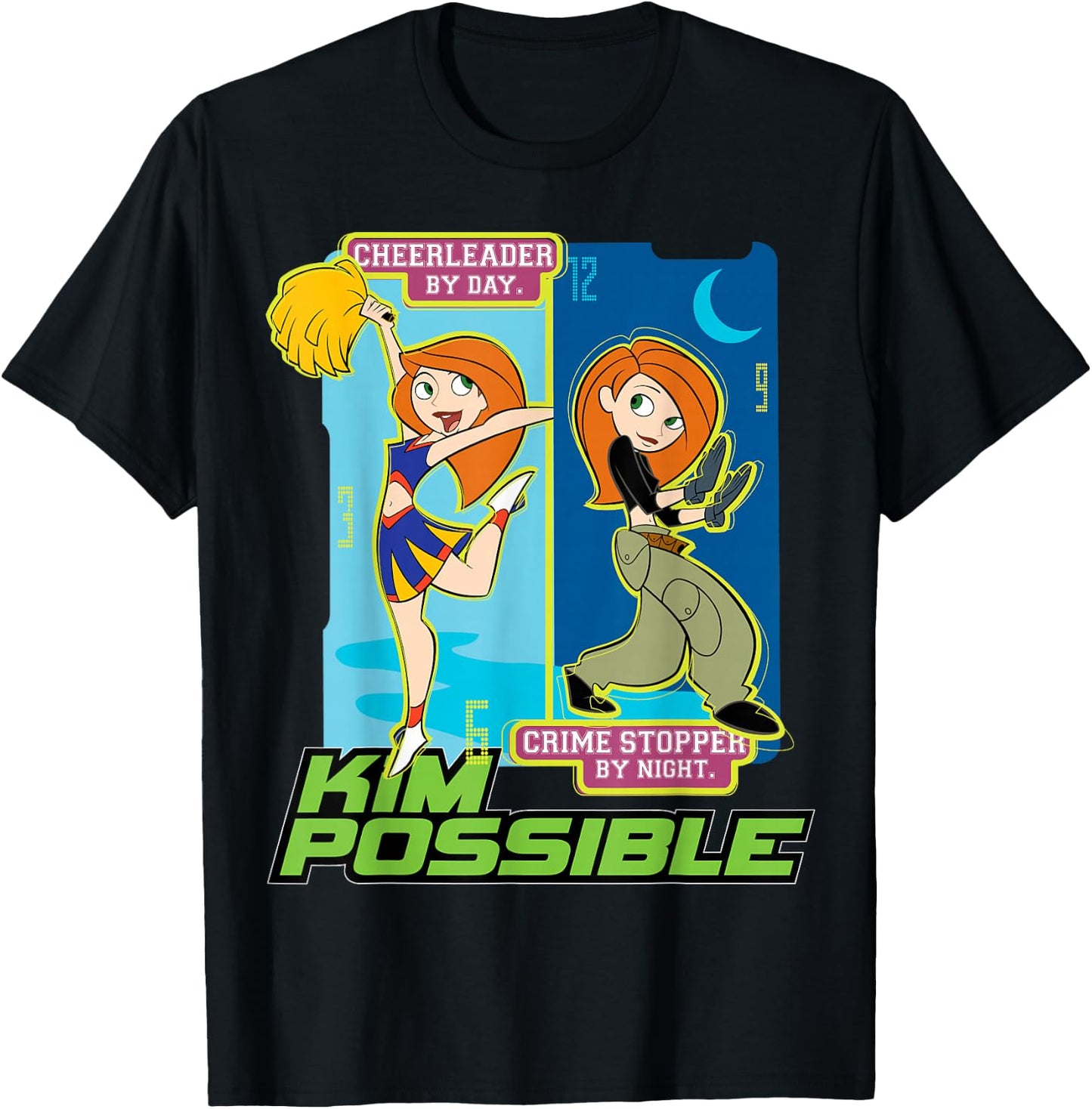 Kim Possible - Cheerleader and Crime Stopper T-Shirt - T-Shirt | Black