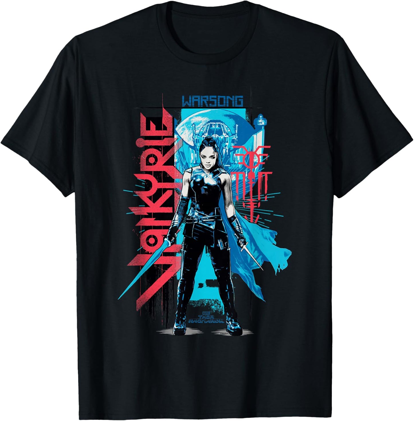 Marvel Thor Ragnarok Valkyrie Warsong Heroine T-Shirt - T-Shirt | Black