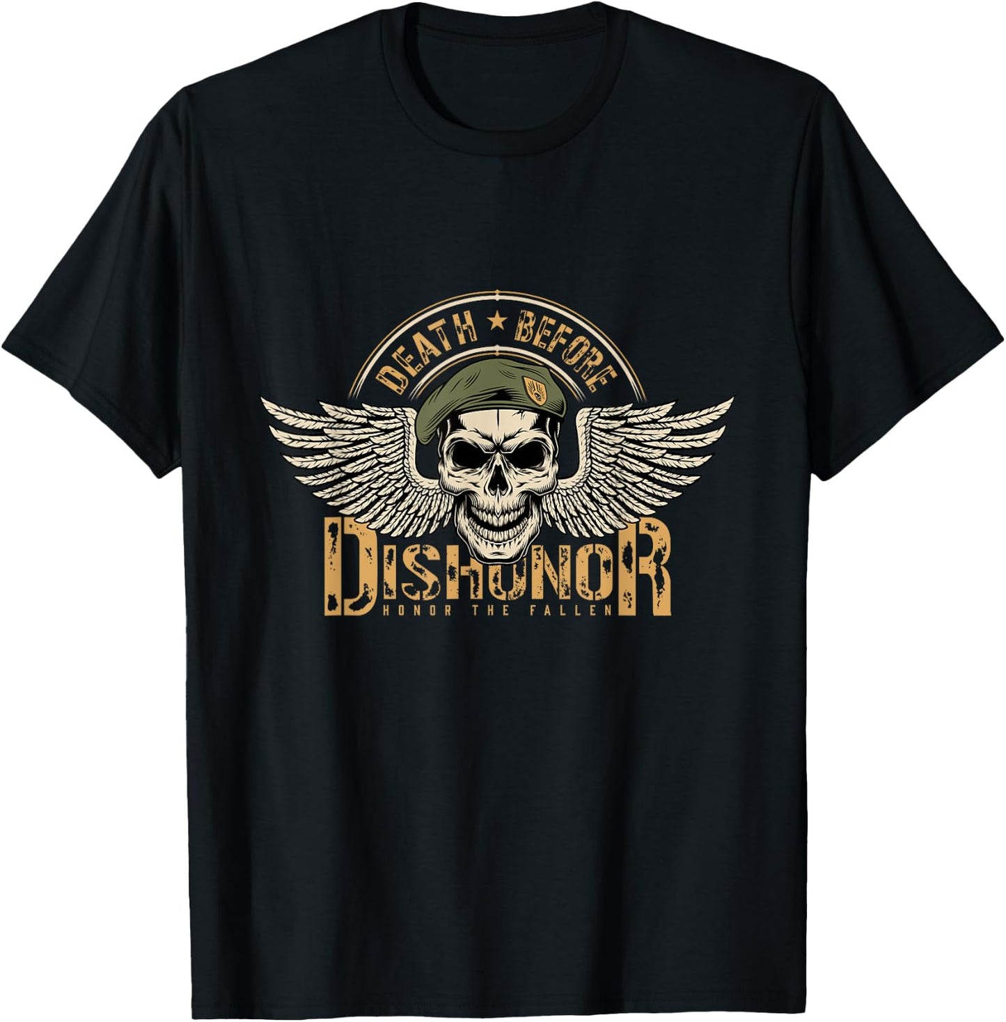 Death vs. Dishonor - Green Beret Special Forces USAF T-Shirt - T-Shirt | Black