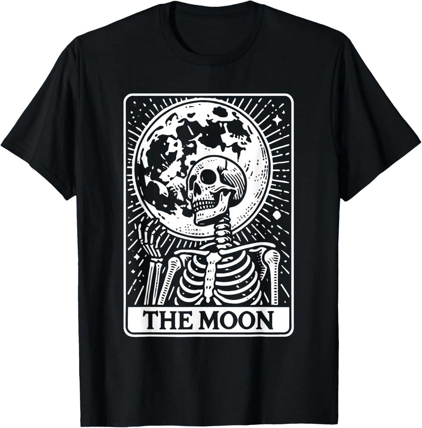 Tarot Card Emo - Occult Gothic The Moon T-Shirt - T-Shirt | Black
