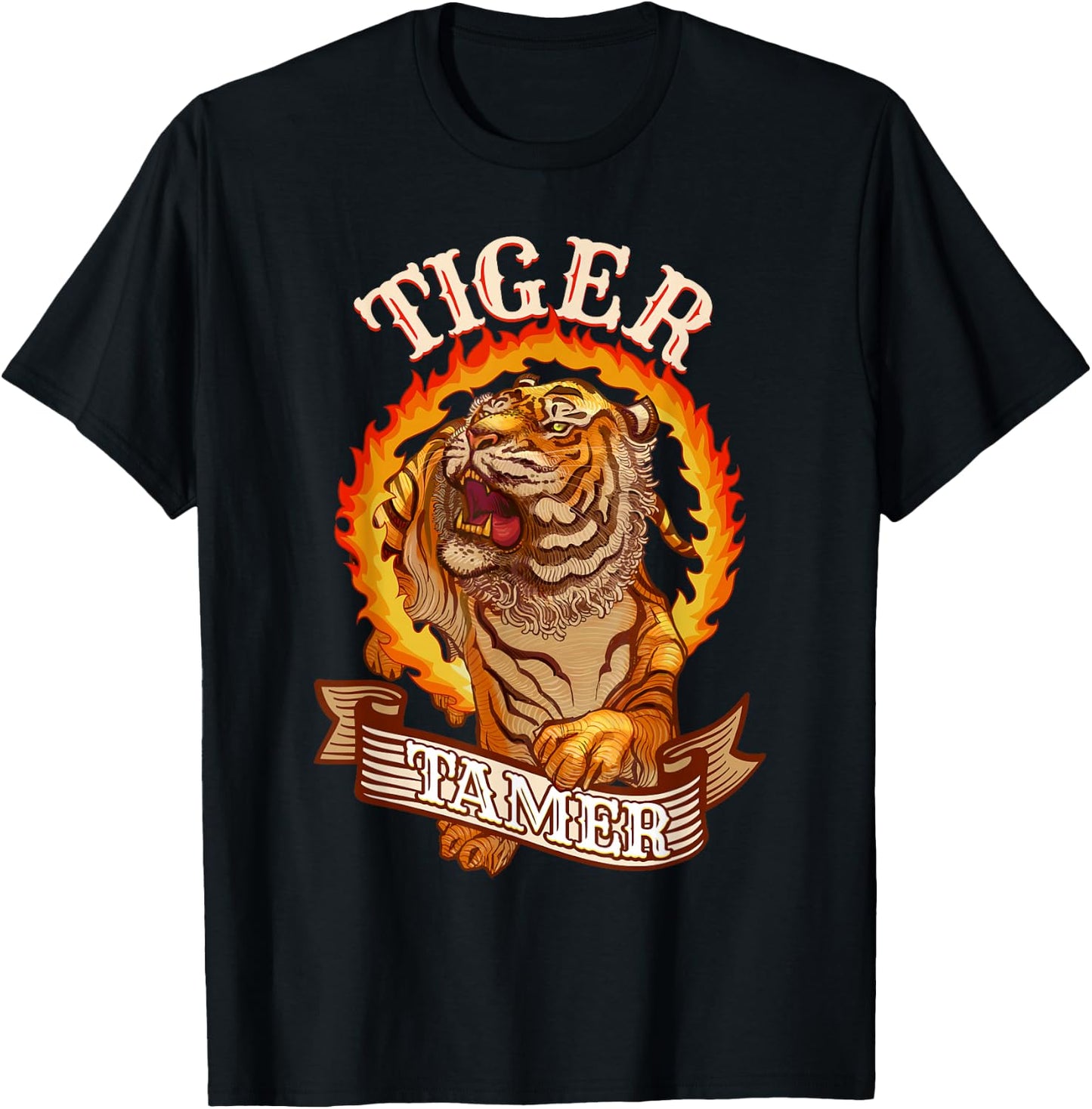 Circus Tiger Shirts - Circus Shirts - Circus Tiger Costume T-Shirt - T-Shirt | Black