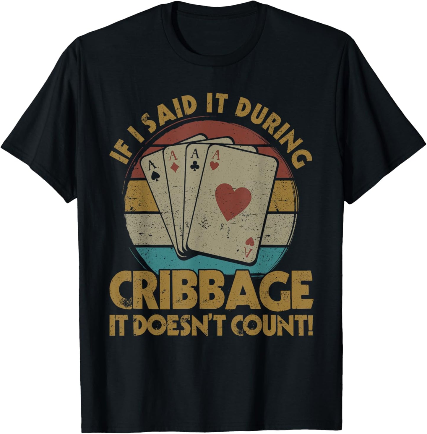 Cribbage Board Game Funny Cribbage Player T-Shirt - T-Shirt | Black