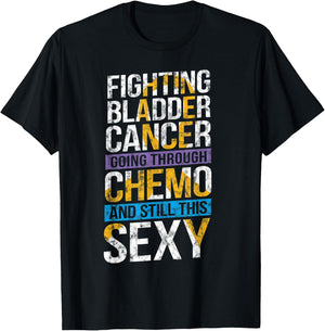 Funny Bladder Cancer Meme T Shirt | Distressed Design T-Shirt - T-Shirt | Black