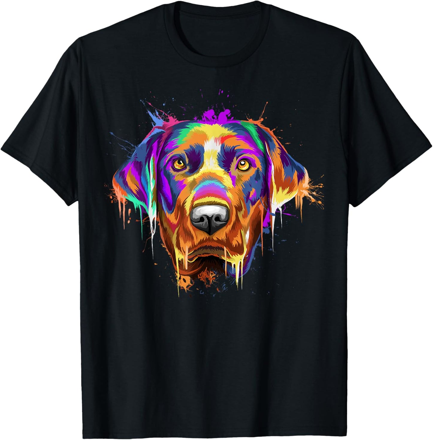 Splash Art Labrador Retriever | Lab Lover Gifts T-Shirt - T-Shirt | Black