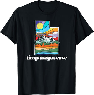 Timpanogos Cave Utah Vintage Nature Outdoor Graphic T-Shirt - T-Shirt | Black