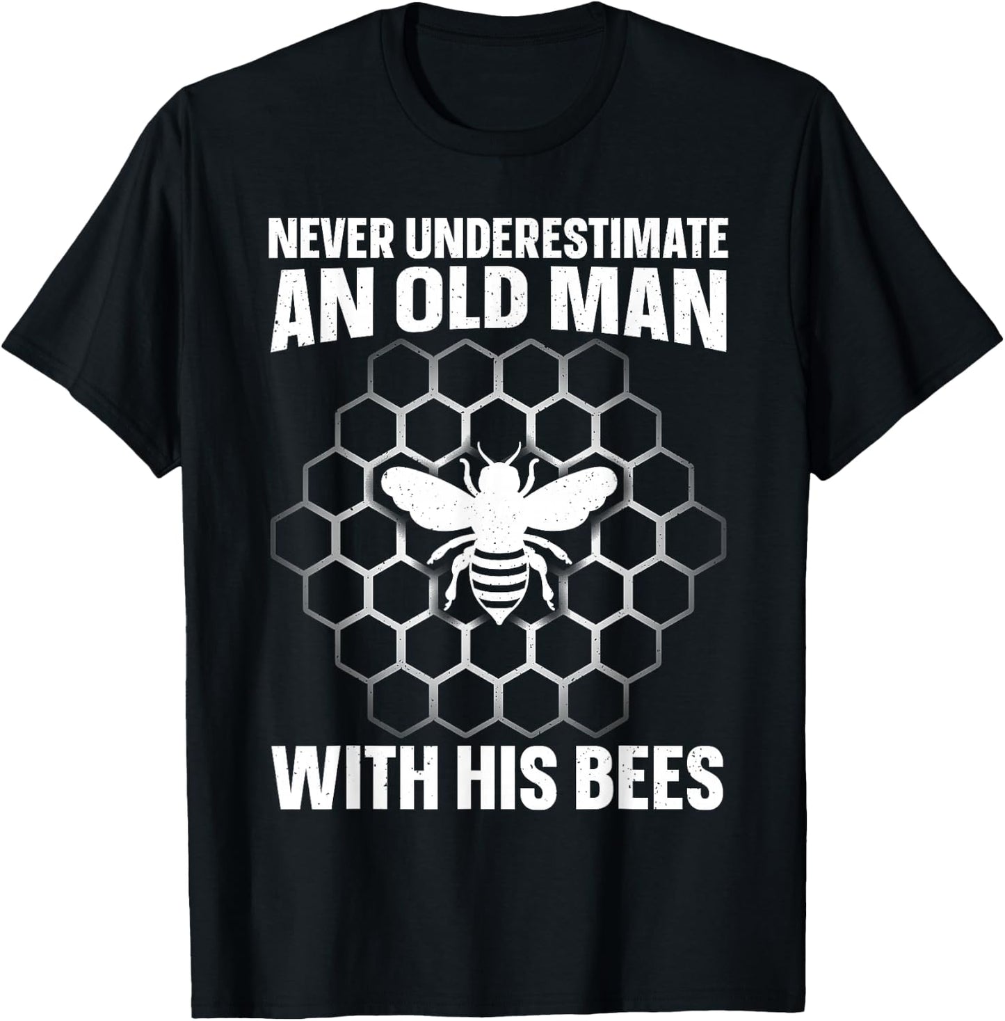 Beekeeping Art Dad Grandpa Bee Apiary Beekeeper T-Shirt - T-Shirt | Black