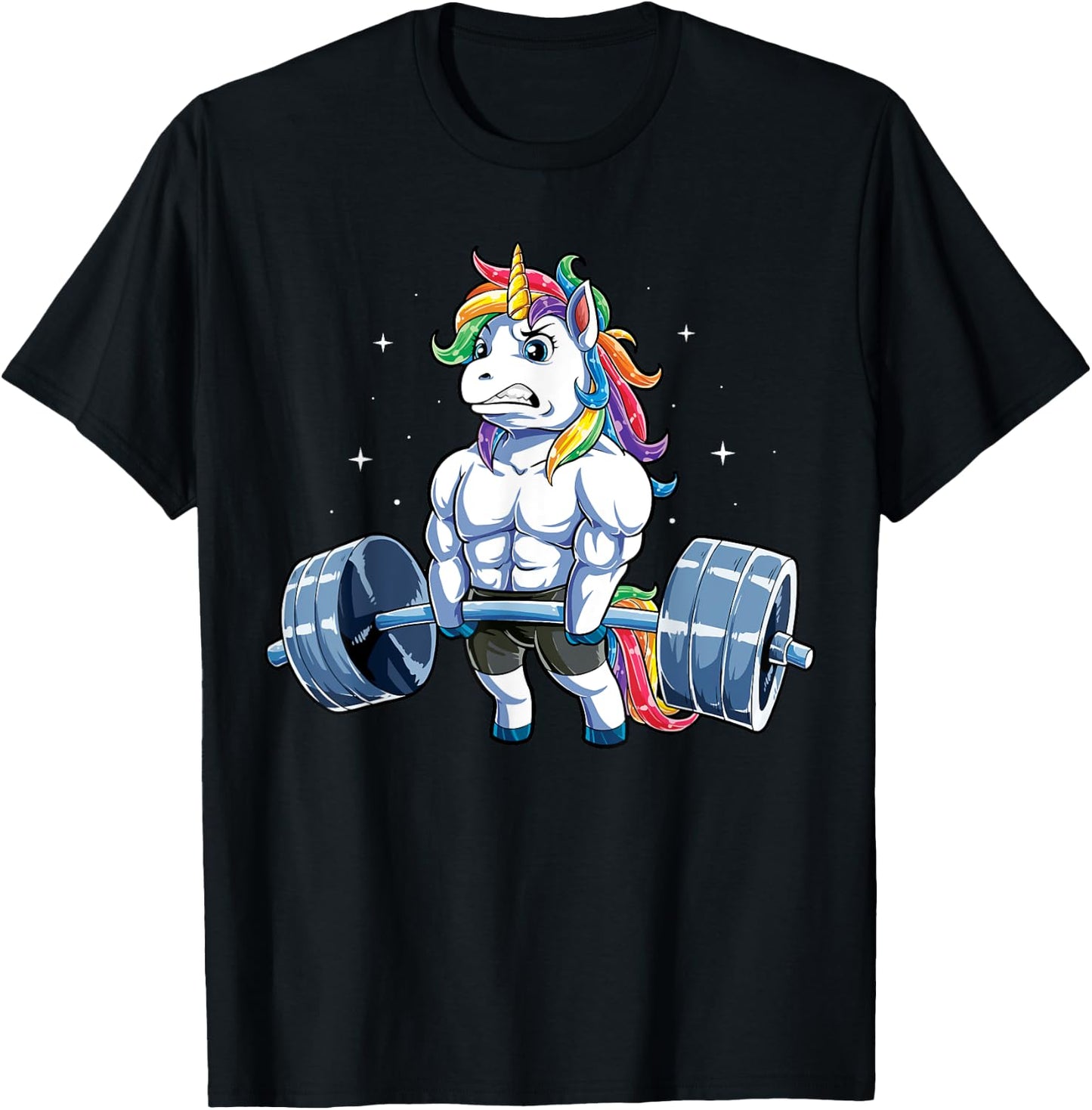 Unicorn Weightlifting T shirt Deadlift Fitness Gym Women T-Shirt - T-Shirt | Black