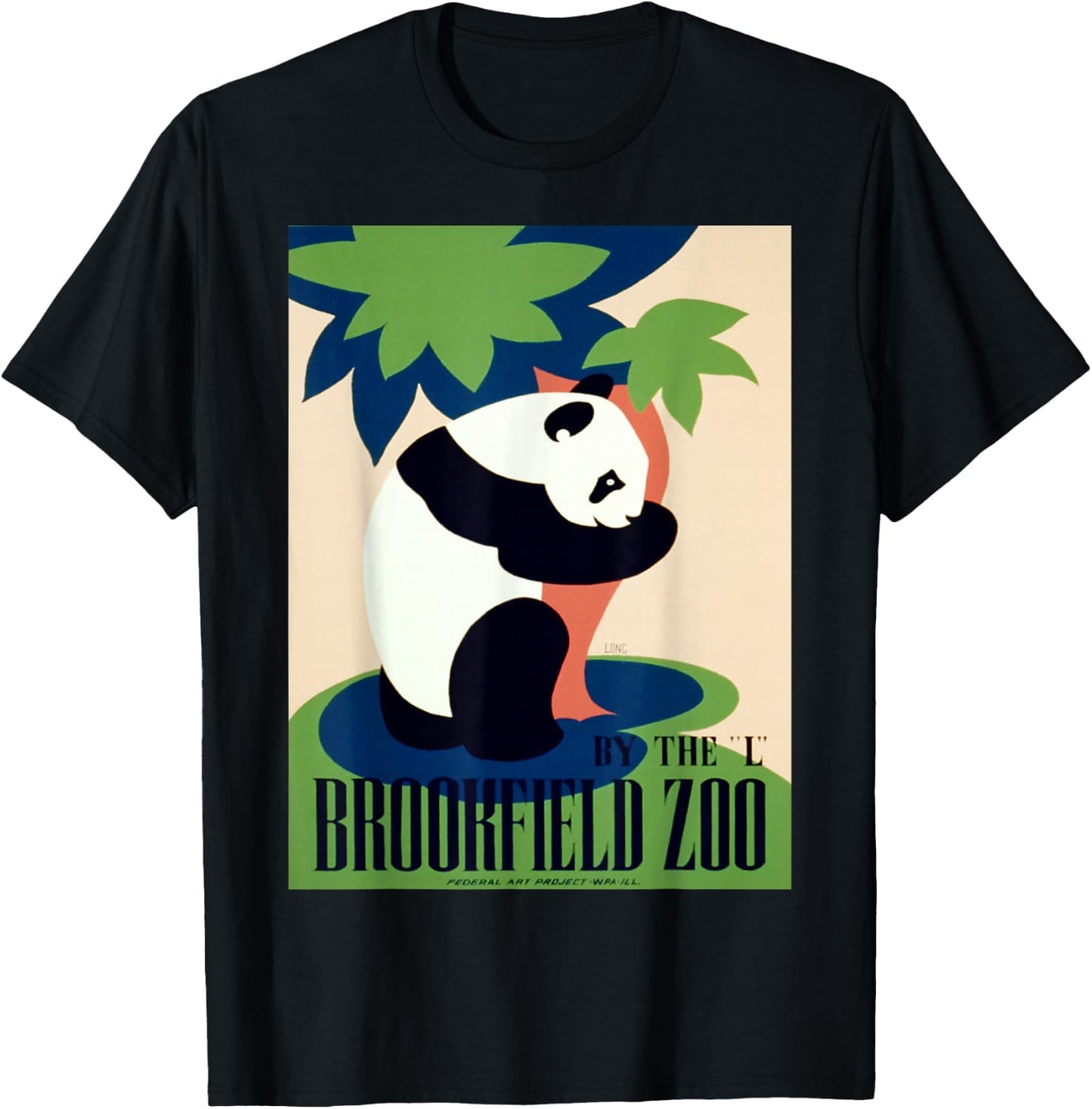 Vintage poster - Brookfield Zoo Retro T-Shirt - T-Shirt | Black