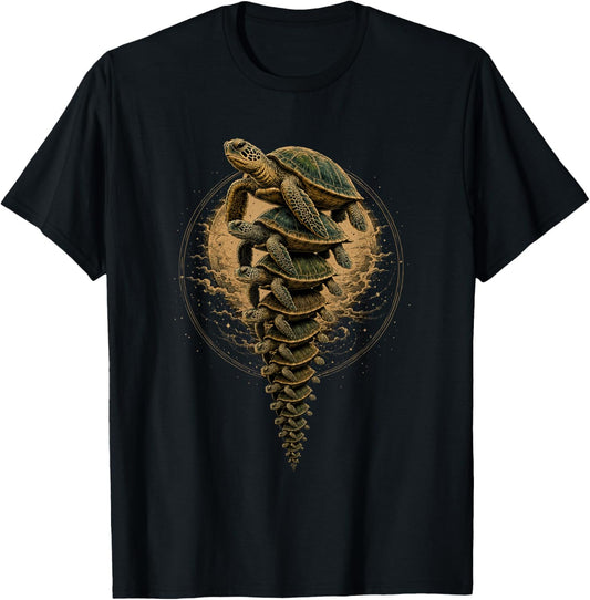 Turtles All The Way Down Scientific Cosmology Free Will T-Shirt - T-Shirt | Black