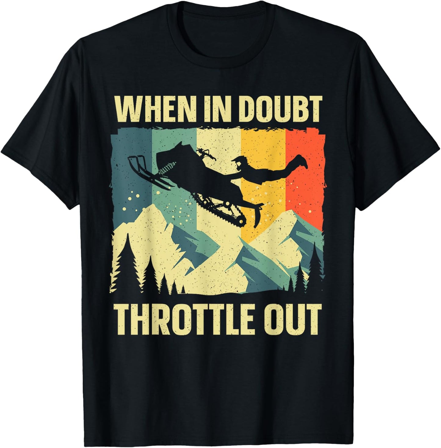 Cool Snowmobile Art Women Kids Snowmobile Lovers T-Shirt - T-Shirt | Black