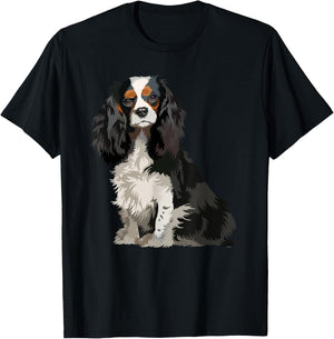 Cavalier King Charles Spaniel Gifts Dog pop Art T-Shirt - T-Shirt | Black