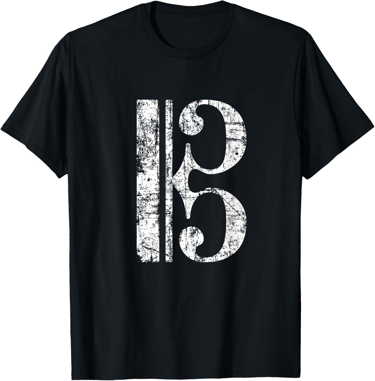 C-Clef (Vintage White) Viola Violist T-Shirt - T-Shirt | Black