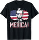 4th Of July Lincoln USA Flag Merica Patriotic Men Women Kids T-Shirt - T-Shirt | Black