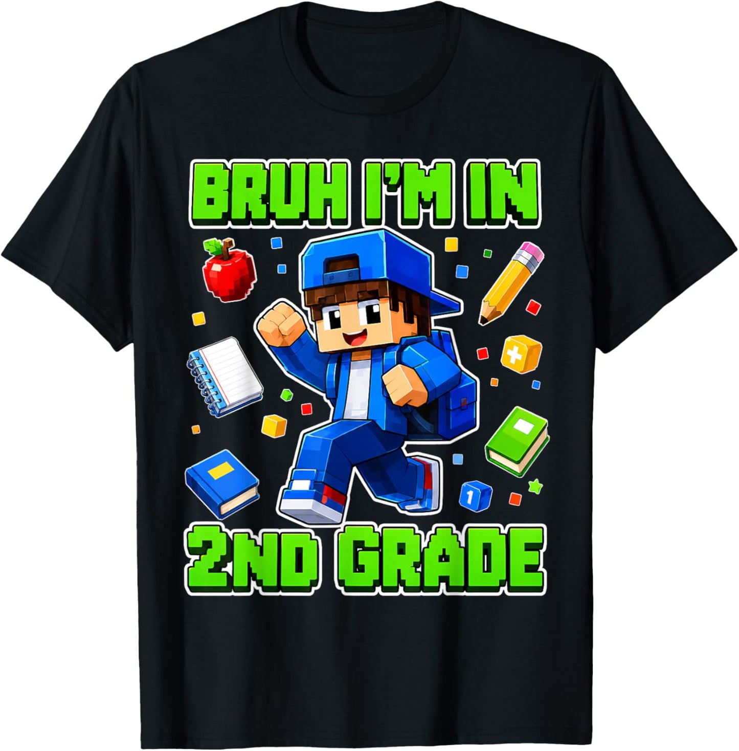 2nd Grade for Boys Back to School First Day Second Grade T-Shirt - T-Shirt | Black