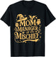 Funny Women Magical Mom Manager of Mischief Mother's day T-Shirt - T-Shirt | Black