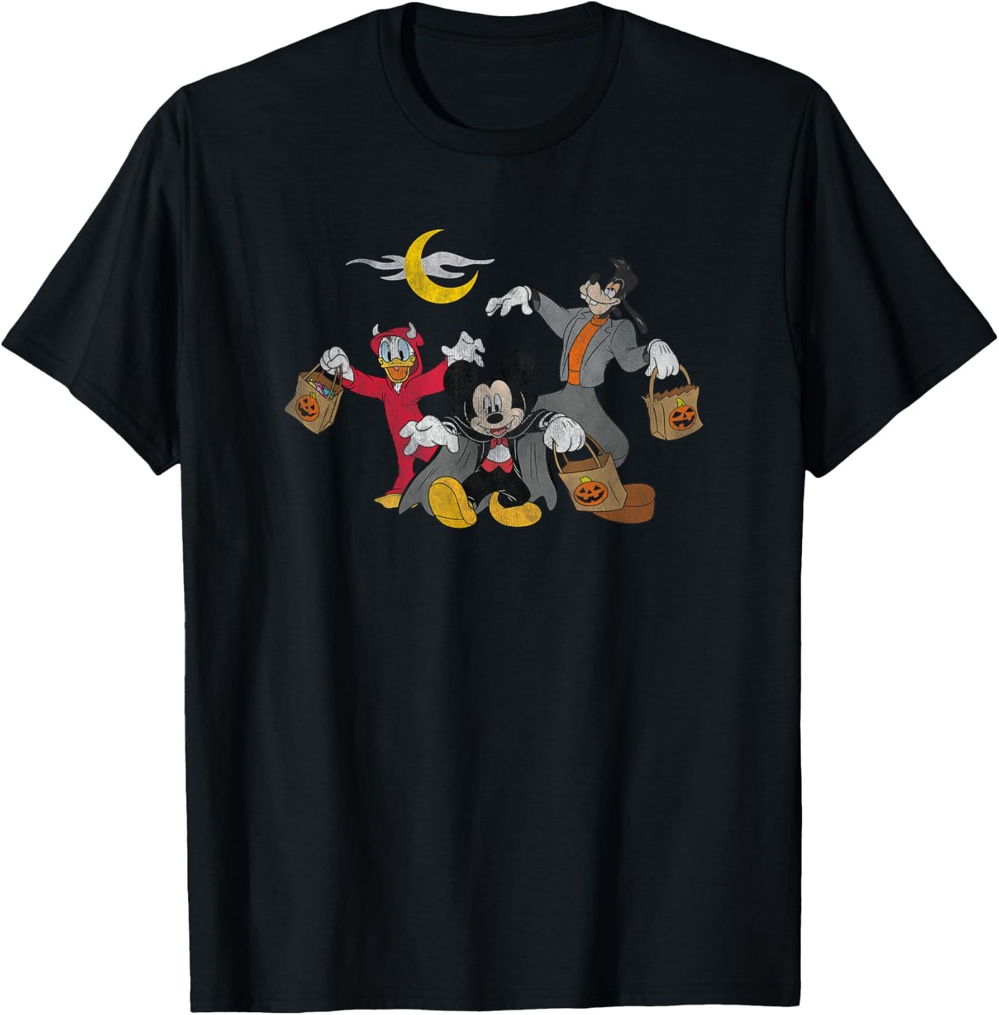 Disney - Mickey Goofy Donald Halloween Squad T-Shirt - T-Shirt | Black