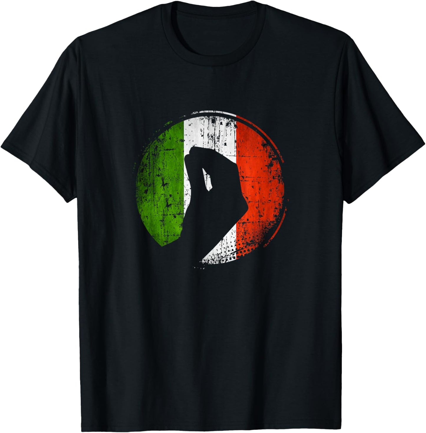 Italian Flag with Pointy Hand Gesture capeesh? Funny Gift T-Shirt - T-Shirt | Black