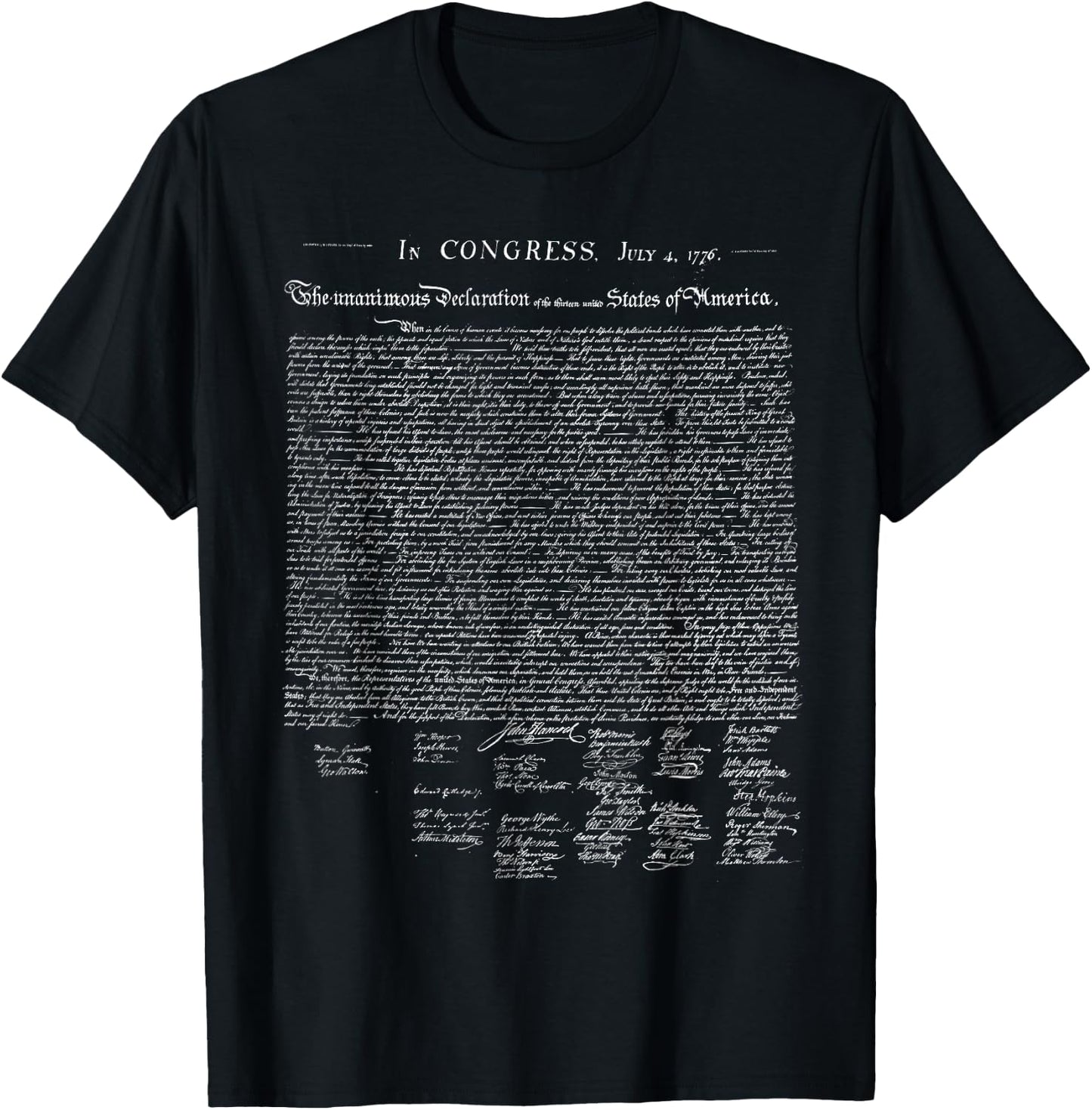Kids Declaration Of Independence Full Text 6 Olive T-Shirt - T-Shirt | Black
