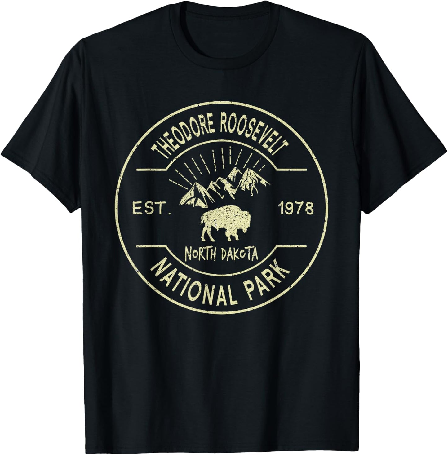 Theodore Roosevelt National Park Shirt North Dakota Hiking T-Shirt - T-Shirt | Black