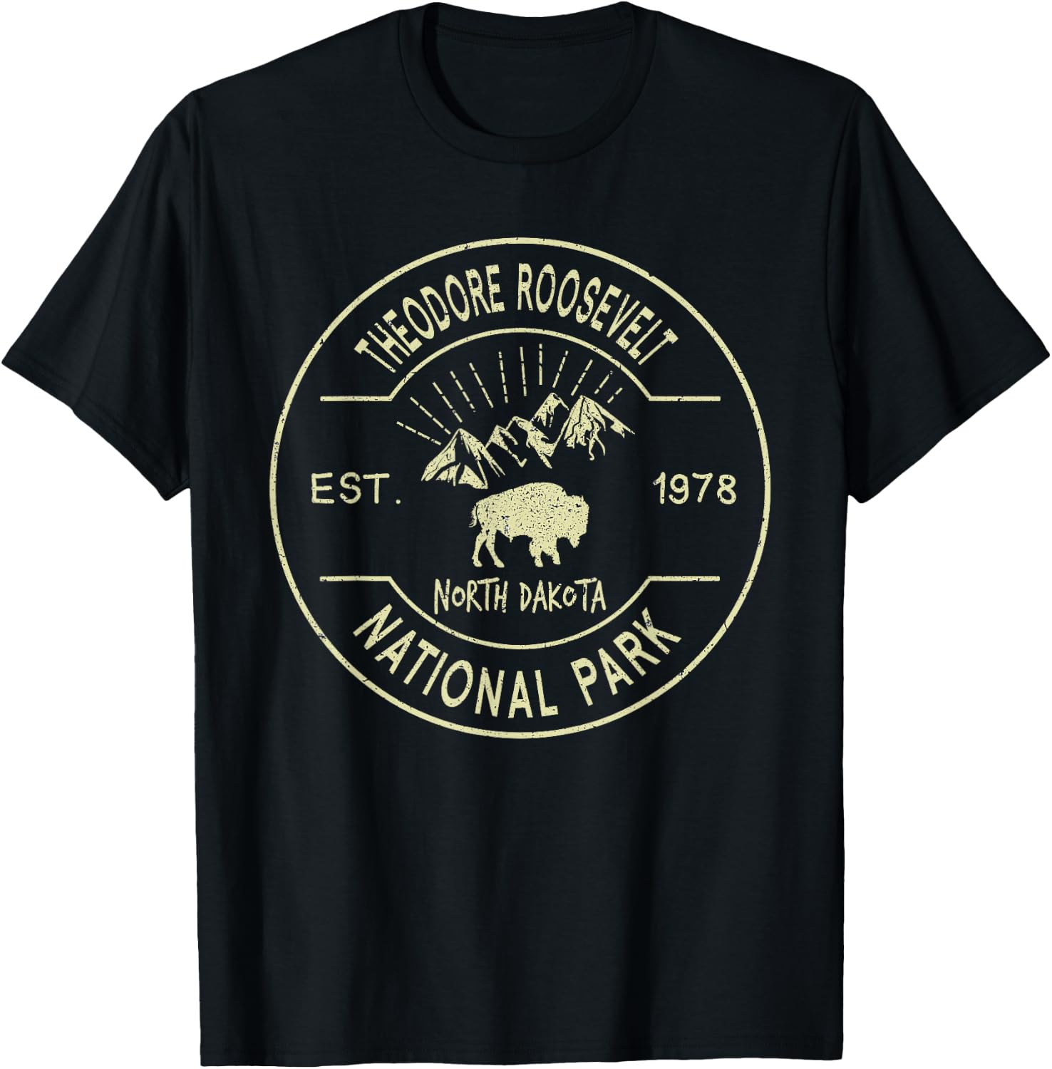 Theodore Roosevelt National Park Shirt North Dakota Hiking T-Shirt - T-Shirt | Black