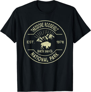 Theodore Roosevelt National Park Shirt North Dakota Hiking T-Shirt - T-Shirt | Black