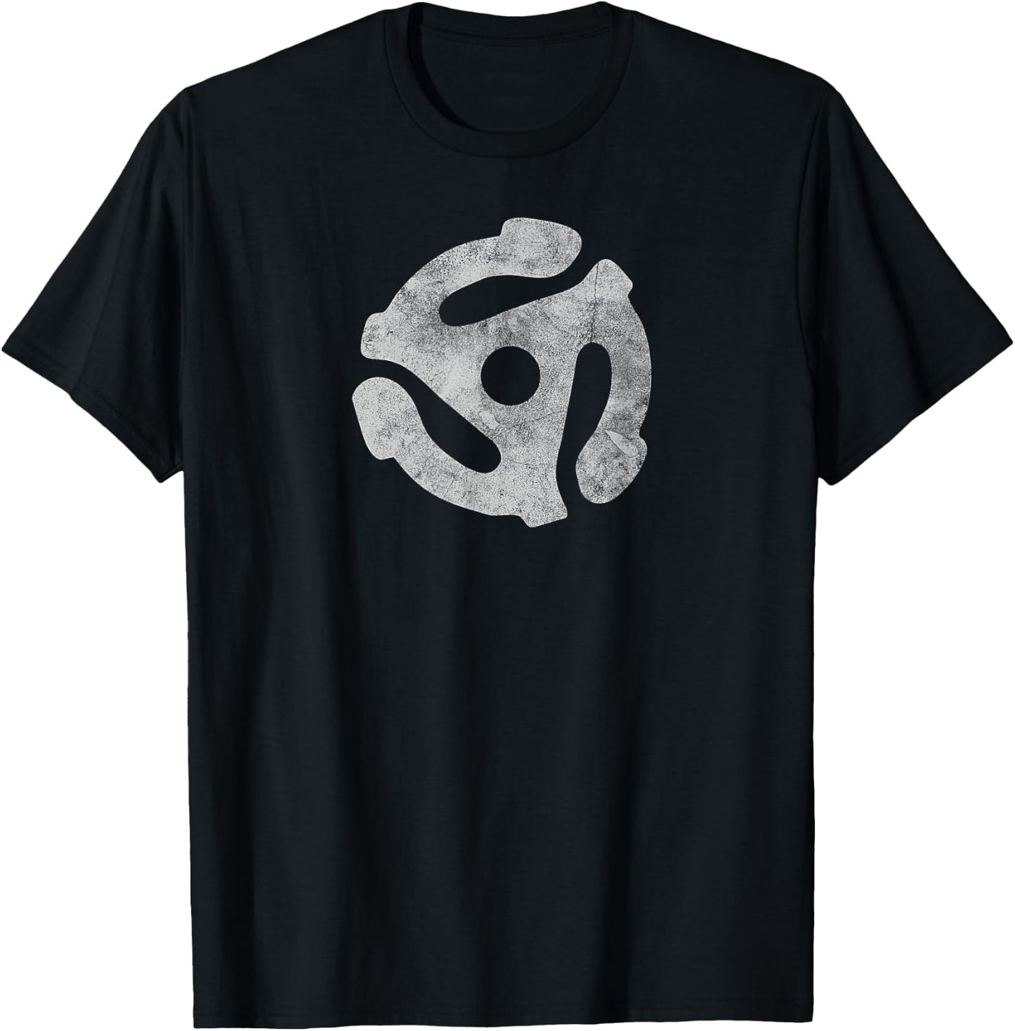 Vintage 45 RPM Adapter T-Shirt - T-Shirt | Black