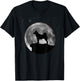 Norwegian Elkhound Dog Moon T-Shirt - T-Shirt | Black